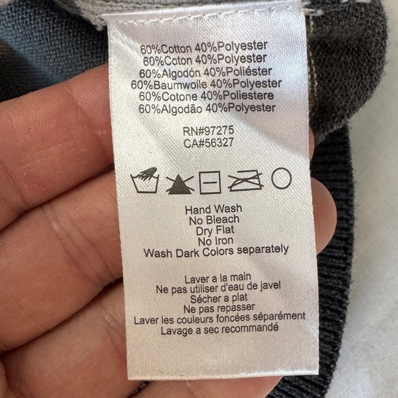 FOX Men's Long Sleeve Lightweight Striped Sweater Blue/Gray Size Large Outdoor - Picture 7 of 13